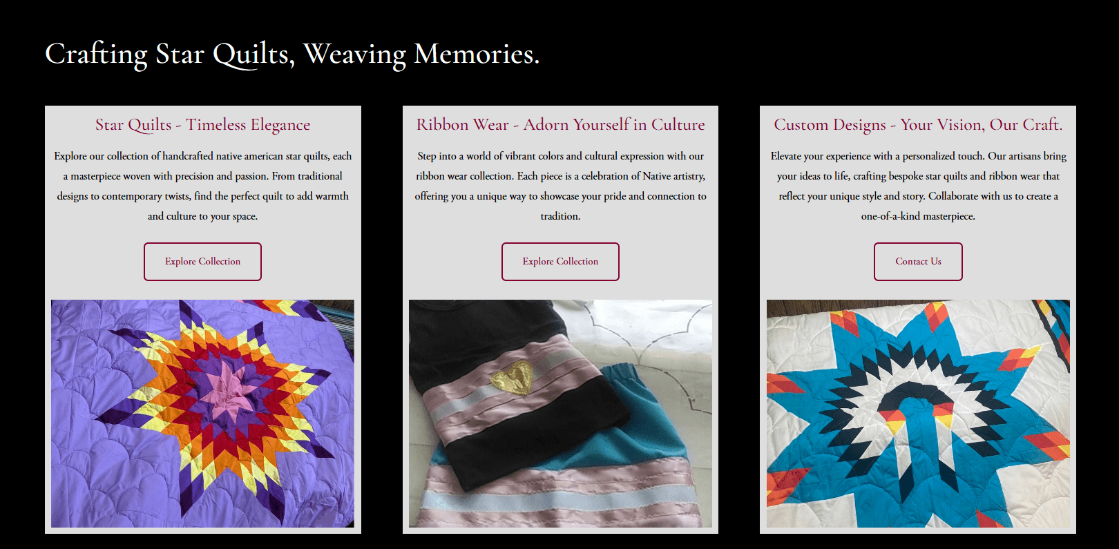 StarQuilts247 – Native Craftsmanship Online